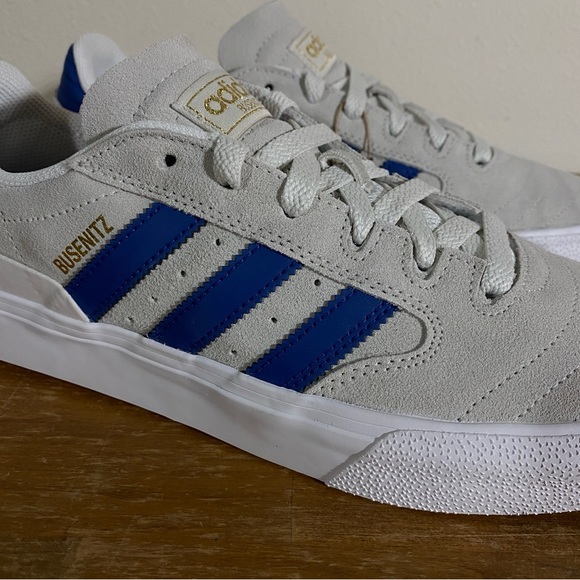 Size 9.5 - adidas Busenitz Vulc 2 Crystal White Royal Blue - Picture 3 of 10